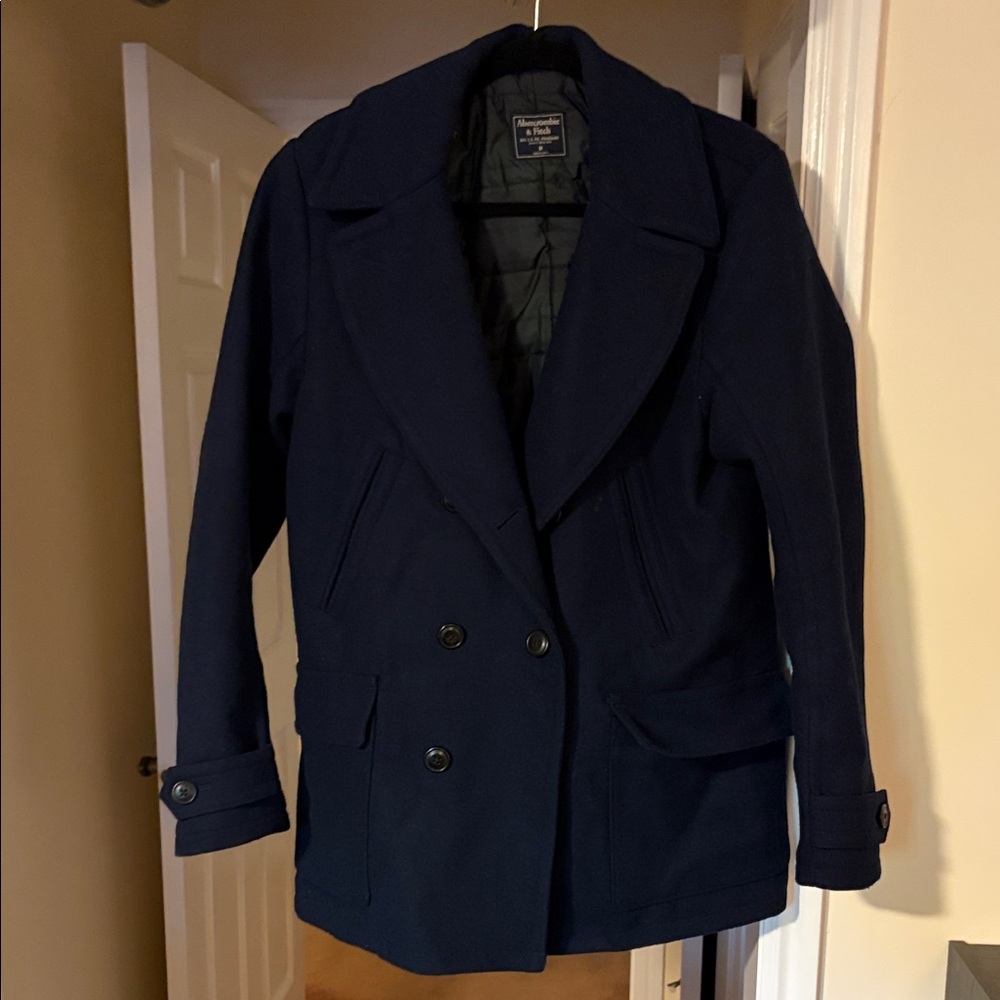 Abercrombie & Fitch Navy Pea Coat